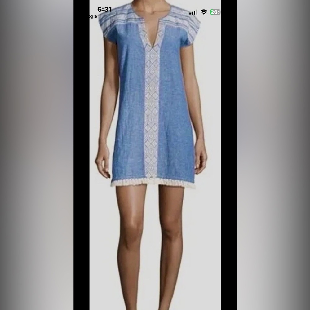 Chelsea & Theodore Blue and White Dress
